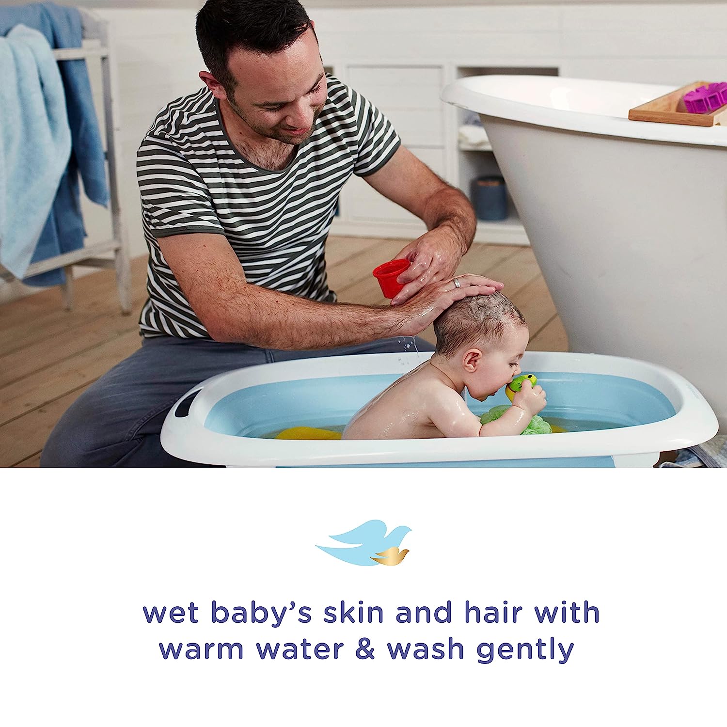 Baby Dove Sensitive Skin Care Baby Wash Calming Moisture For a Calming Baby Bath Wash Hypoallergenic and Tear-Free, Washes Away Bacteria 13 oz - Image 7